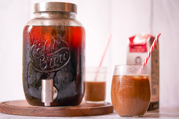 Kook Mason Jar Glass Drink & Beverage Dispenser with Stainless Steel
