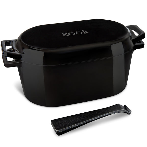 Kook Dutch Oven, 3.4 Qt, Black – kook