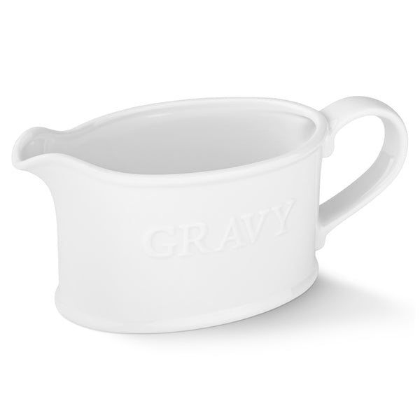 Ceramic Gravy Boat, White, 18 oz