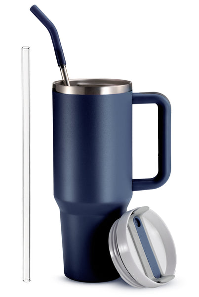Stainless Steel Tumbler, with Straw and Handle, 40 oz – kook
