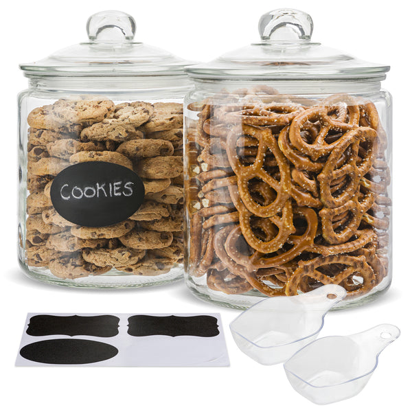 Glass Storage Jars with Chalk and Labels, 1 Gallon, Set of 2 – kook
