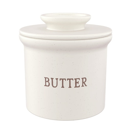 KKTICK Large Butter Dish, Ceramic Butter Keeper with Knife and