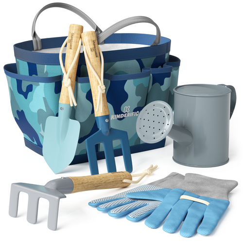 kikkerland mini garden tool set Kinderific Gardening Set, Tool Kit, For Kids, STEM – kook