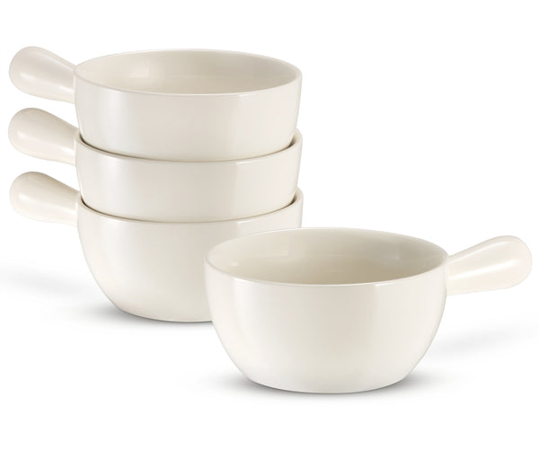 Vikko Soup Bowls, Set of 2 Soup Bowls with Handles, 10 Ounce