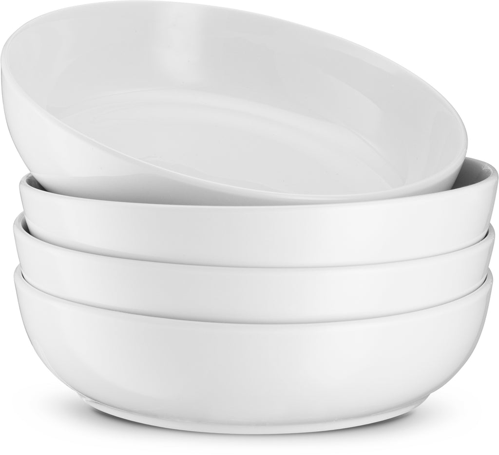 White Pasta Bowls, Set of 4