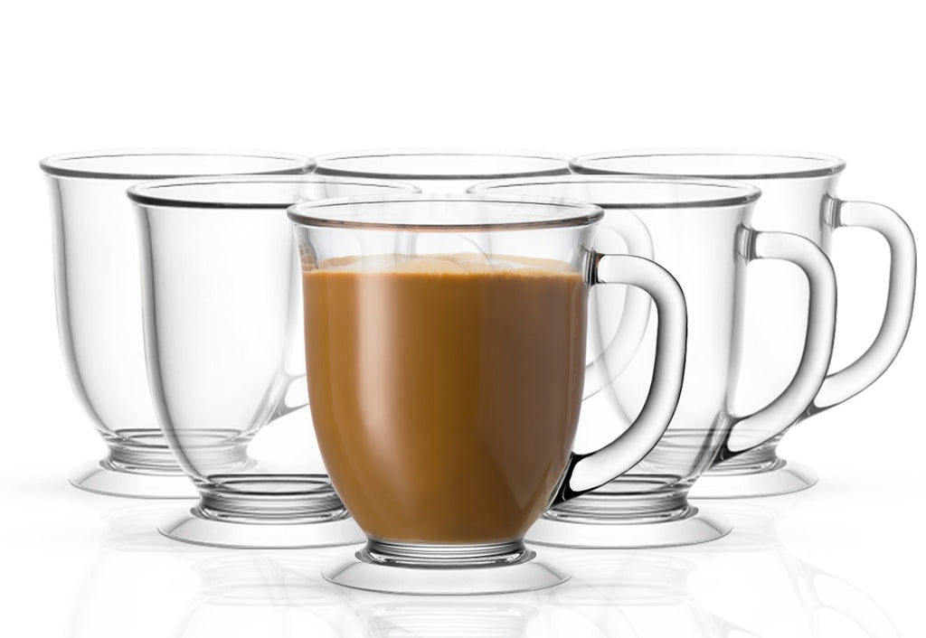 Glass Coffee Mugs, 15 oz, Set of 6 – kook