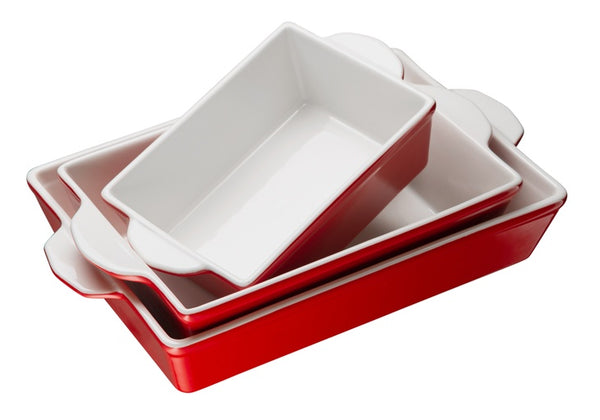 Ceramic Baking Dishes, Set of 3
