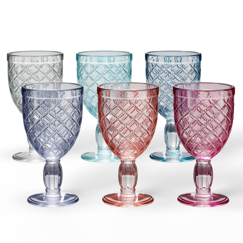 Multicolor Wine Glasses Set of 6