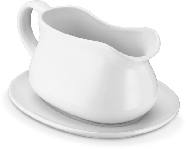 Gravy Boat and Saucer, 17 oz