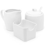 Kook Sugar and Creamer Set, 3 Piece, Pitcher, Sugar Bowl with Lid and  Spoon, Sweetener Holder (Red)
