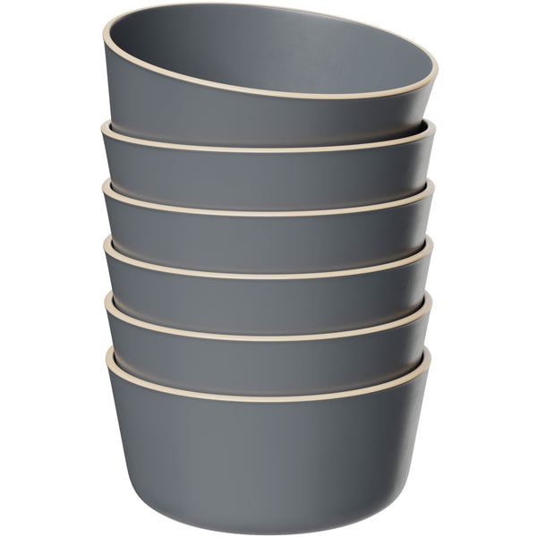 Ceramic Soup Bowls, 25 oz, Set of 6, Nordic Collection