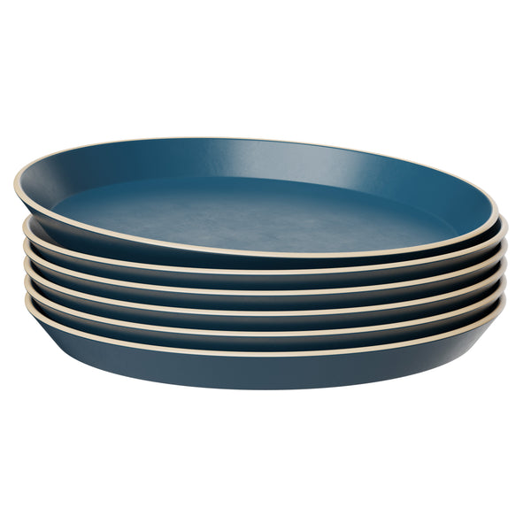Ceramic Dinner Plates, 10 Inch, Set of 6, Nordic Collection