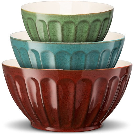 Ceramic Nesting Bowls, Set of 3